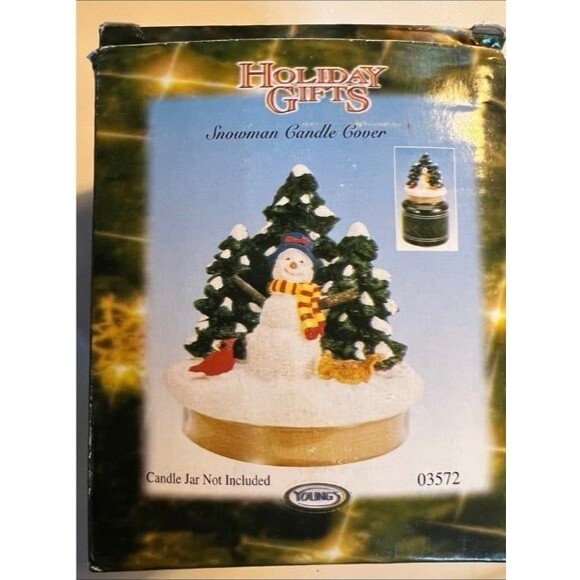 Vintage Snowman Candle Covers Yankee Style Jars Lot of 6 Holiday Gifts Teachers - Picture 3 of 8
